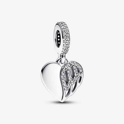Heart &amp; Angel Dangle Charm