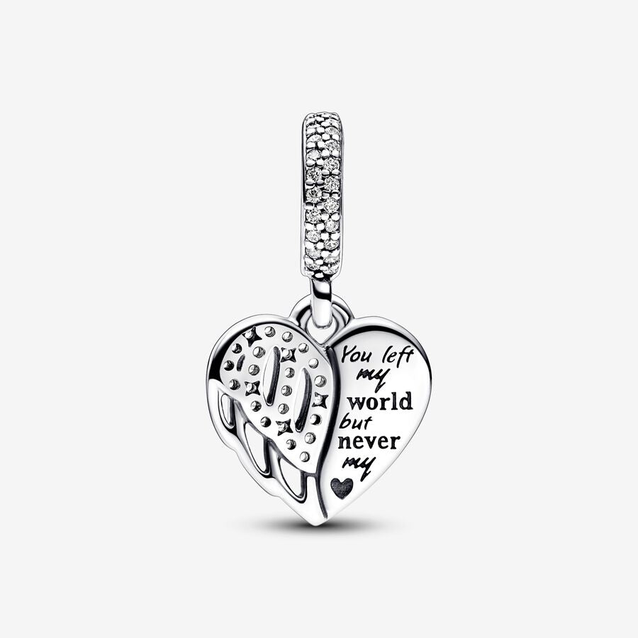 Heart &amp; Angel Dangle Charm