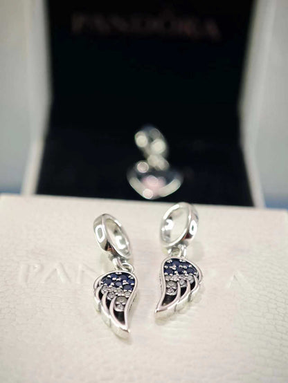 Sparkling Splitable Angel Wings Dangle Charm