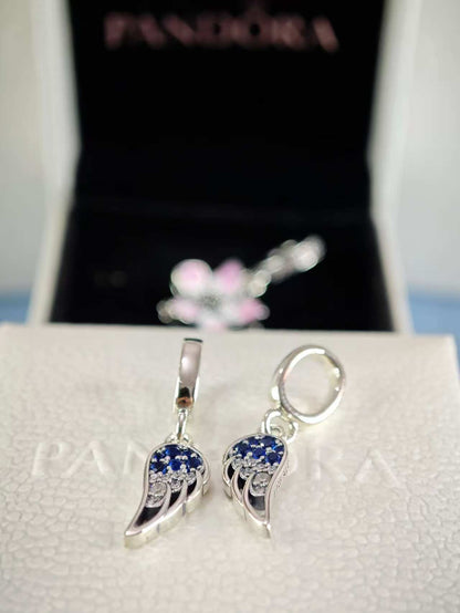 Sparkling Splitable Angel Wings Dangle Charm