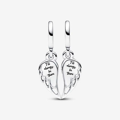 Sparkling Splitable Angel Wings Dangle Charm