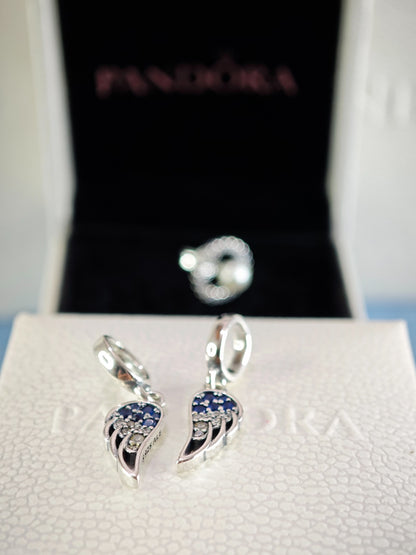 Sparkling Splitable Angel Wings Dangle Charm