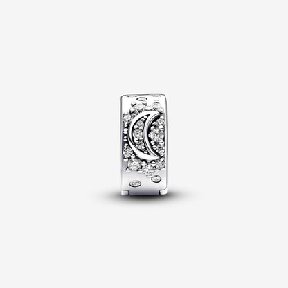 Sparkling Sun & Crescent Moon Clip Charm