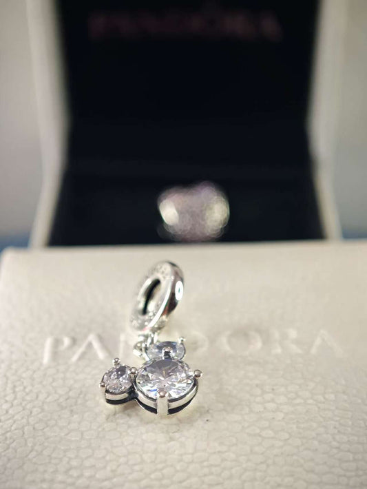 Disney Mickey Mouse Sparkling Head Silhouette Dangle Charm