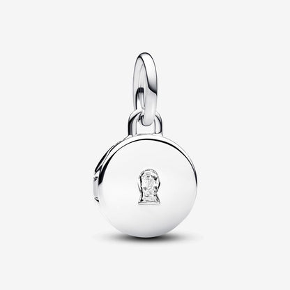 Openable & Engravable Love Locket Dangle Charm Sterling Silver