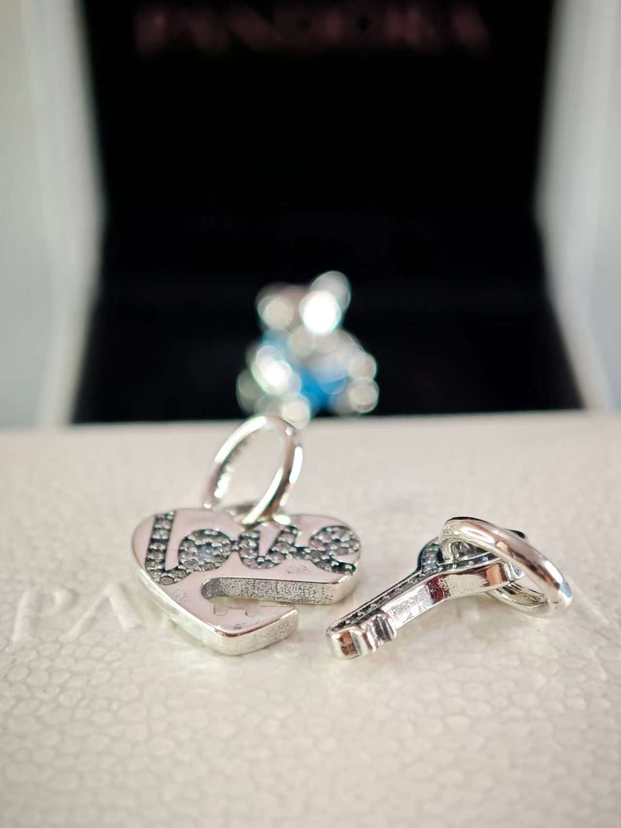 Splittable Heart & Key Dangle Charm