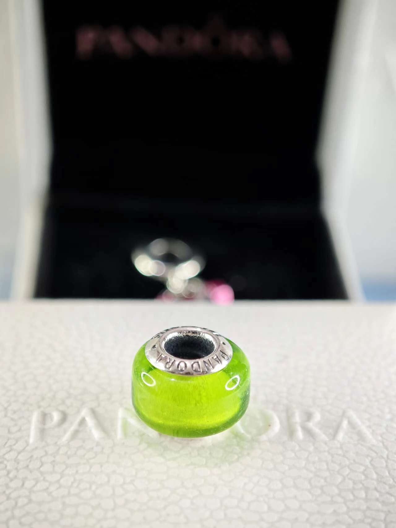 Green Mini Murano Glass Charm