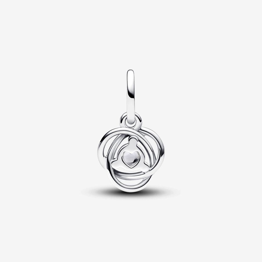 April Clear Eternity Circle Dangle Charm