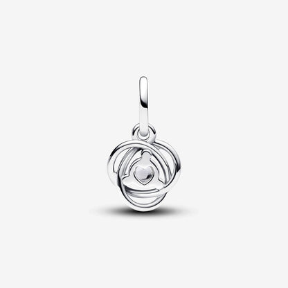 April Clear Eternity Circle Dangle Charm