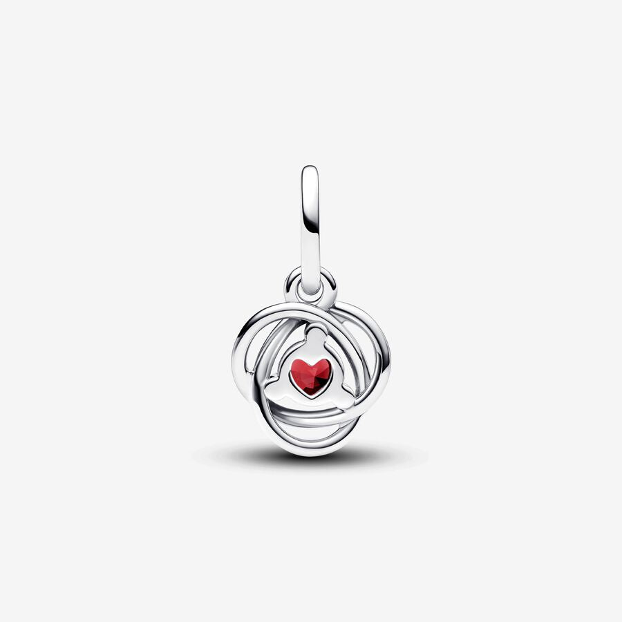 July True Red Eternity Circle Dangle Charm