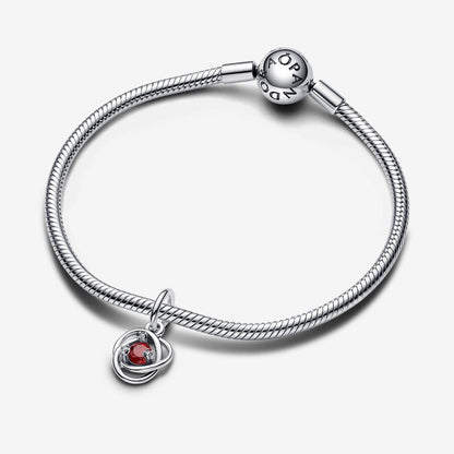 July True Red Eternity Circle Dangle Charm