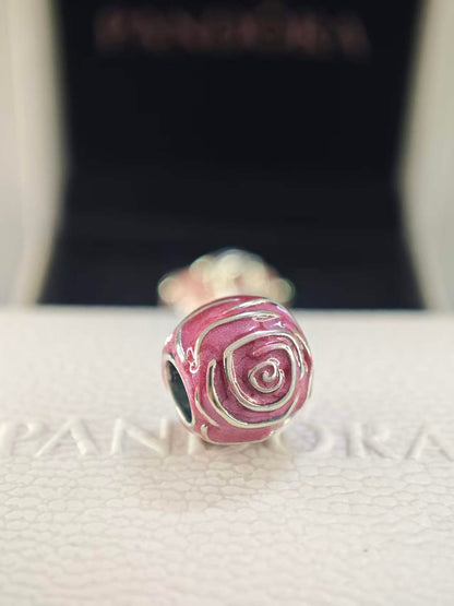 Pink Rose in Bloom Charm