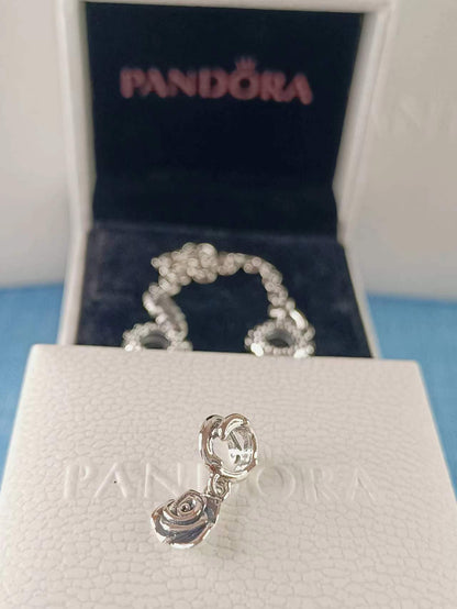 Rose in Bloom Dangle Charm