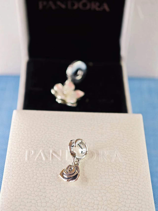 Rose in Bloom Dangle Charm