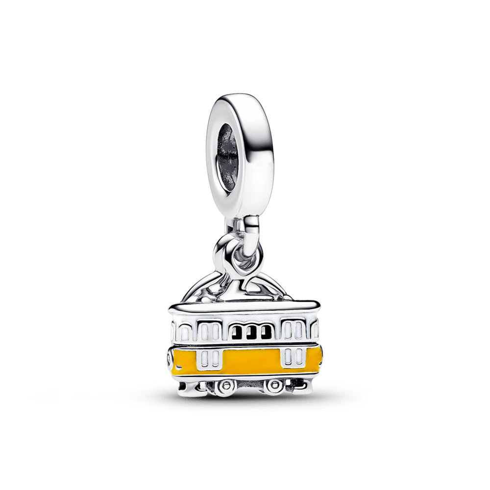 Lisbon Tram Engravable Double Dangle Charm