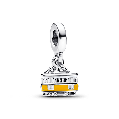Lisbon Tram Engravable Double Dangle Charm