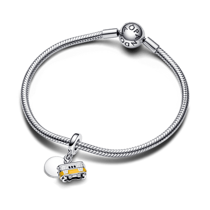 Lisbon Tram Engravable Double Dangle Charm