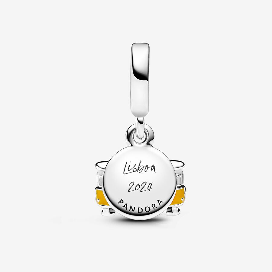 Lisbon Tram Engravable Double Dangle Charm