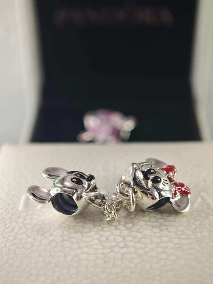 Disney Mickey and Minnie Mouse Silver Safety Chain