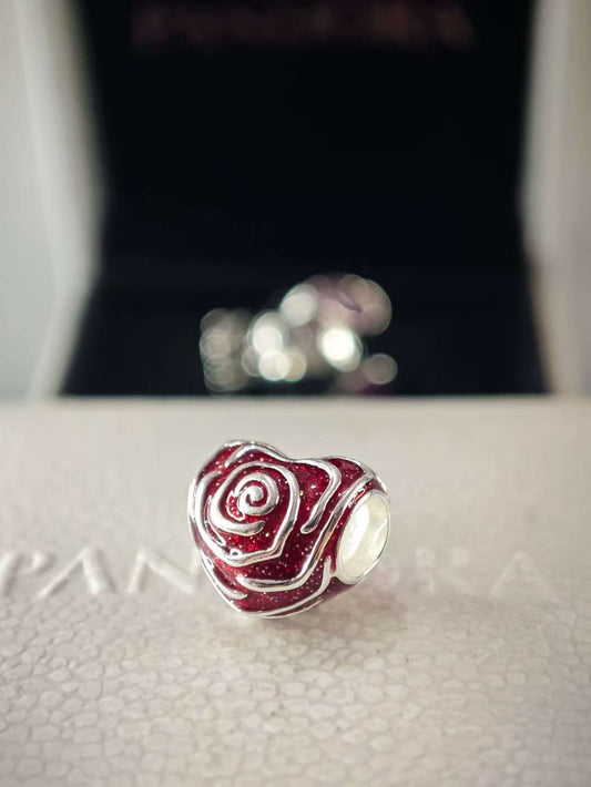 Rose Heart Charm