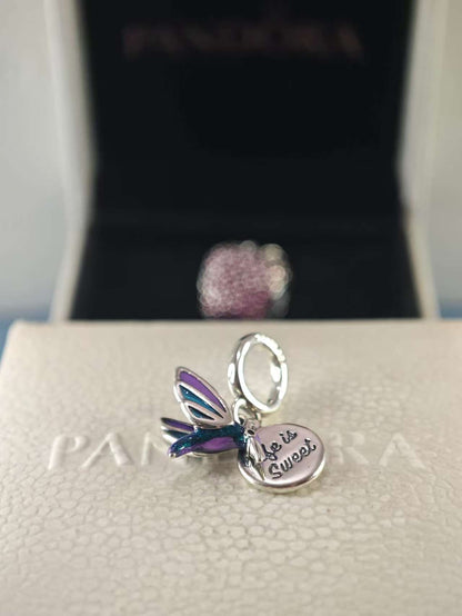 Hummingbird Double Dangle Charm