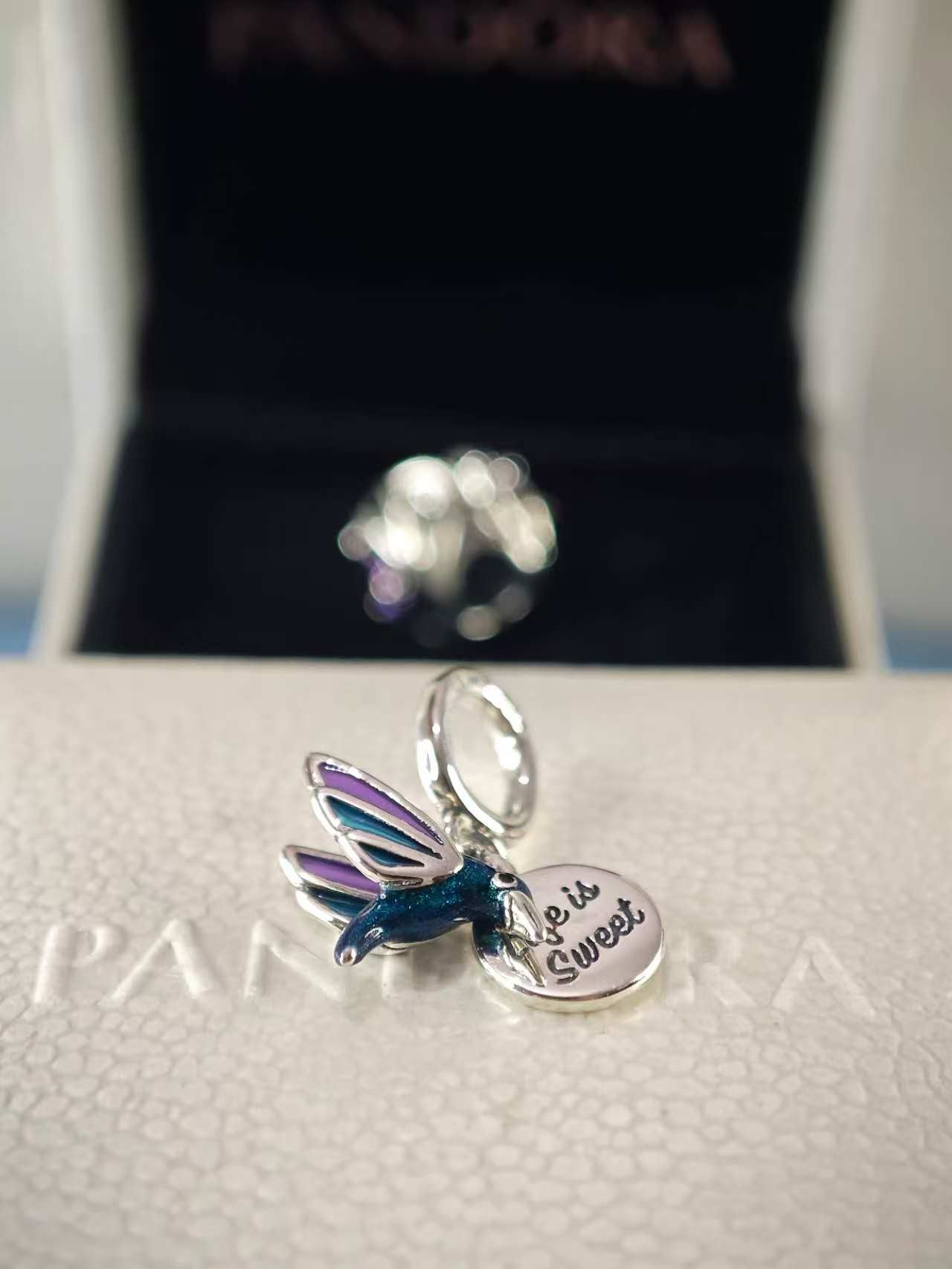 Hummingbird Double Dangle Charm