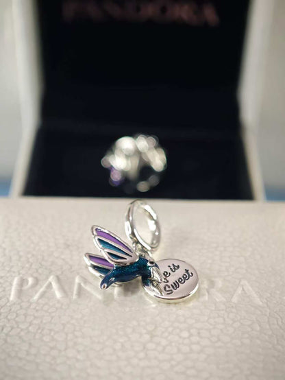 Hummingbird Double Dangle Charm