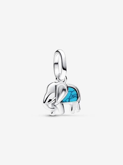 Turquoise-colored Elephant Mini Dangle Charm