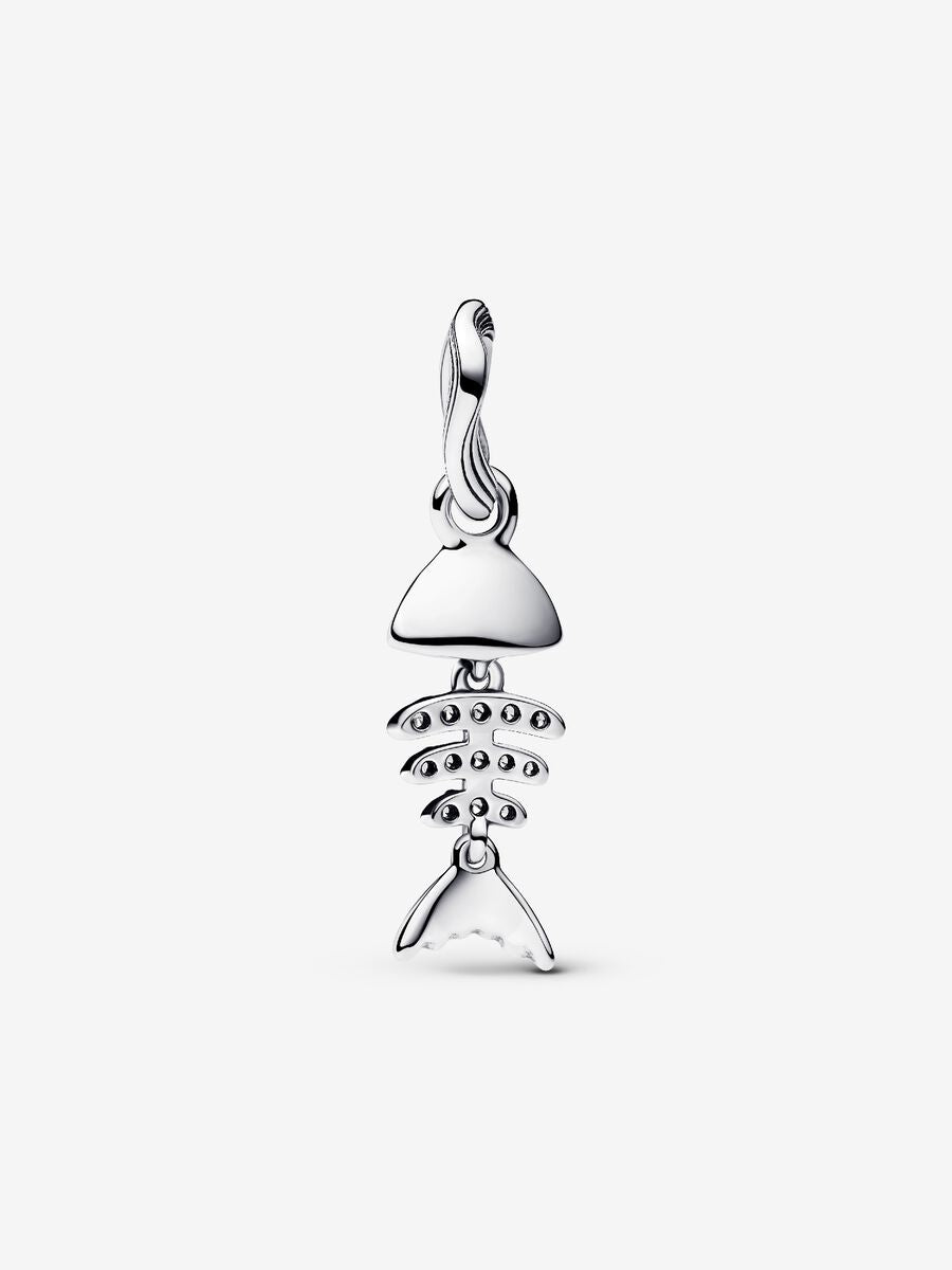 Turquoise-colored Fishbone Dangle Charm