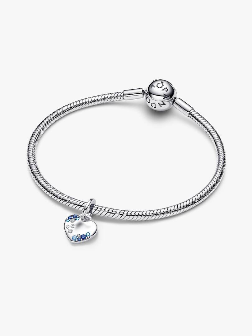 Sparkling Blue Dangle Charm