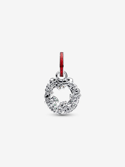 Holiday Wreath Double Dangle Charm