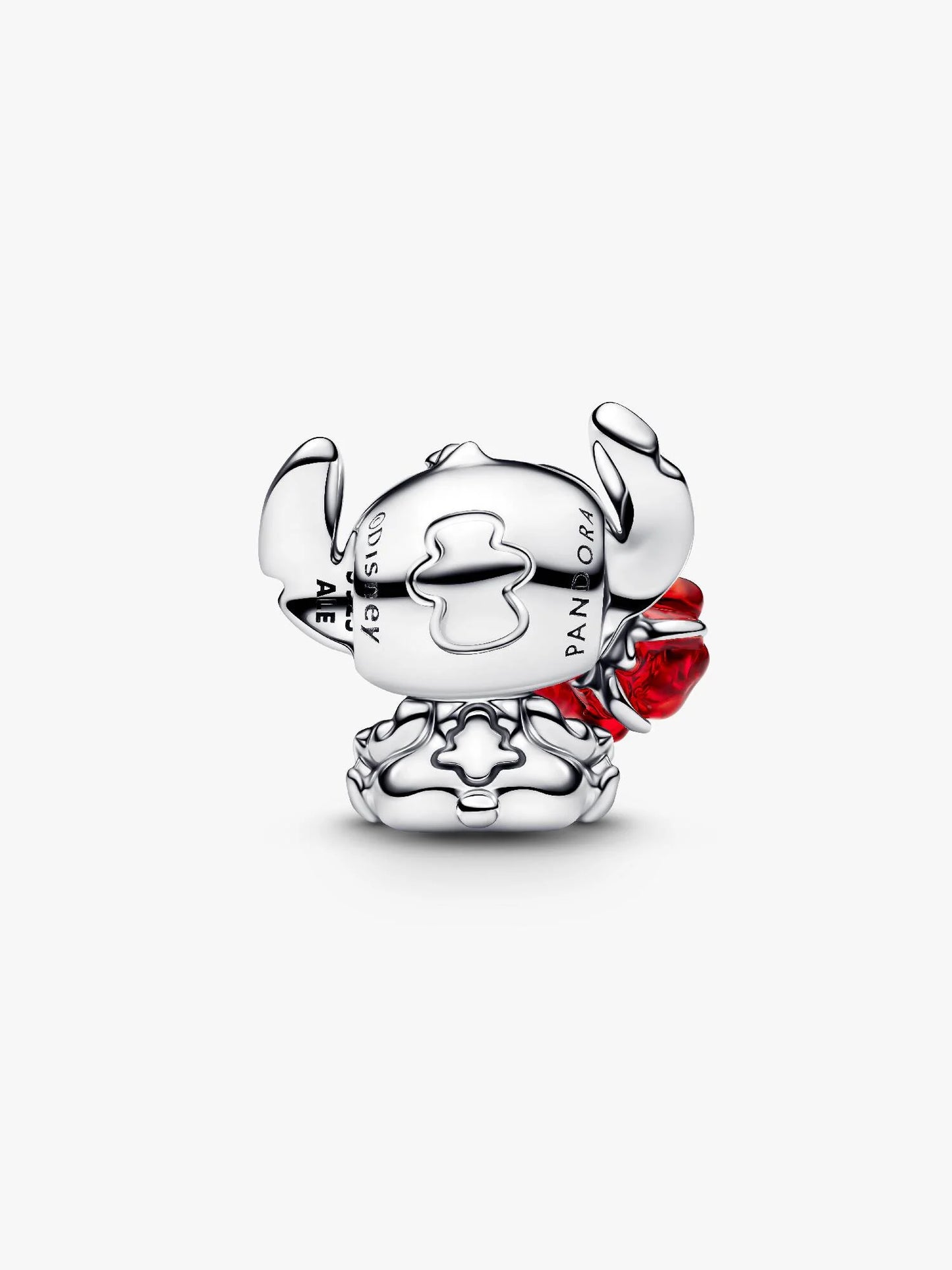 Disney Stitch Rose Murano Glass Charm