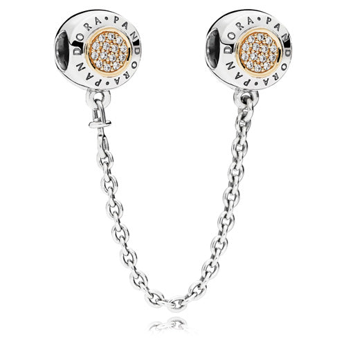 Sterling Silver and Gold Signature Safety Chain
