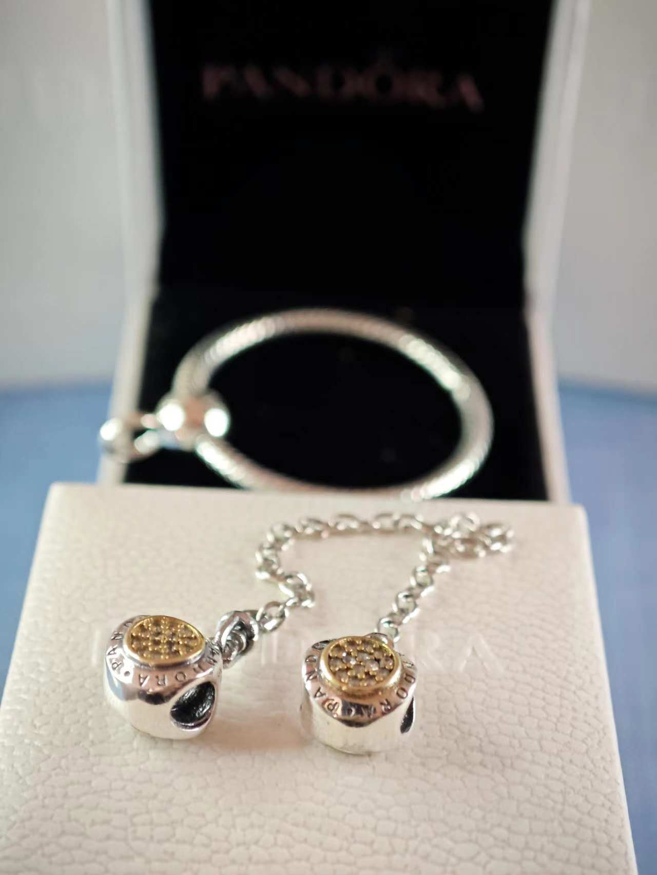Sterling Silver and Gold Signature Safety Chain