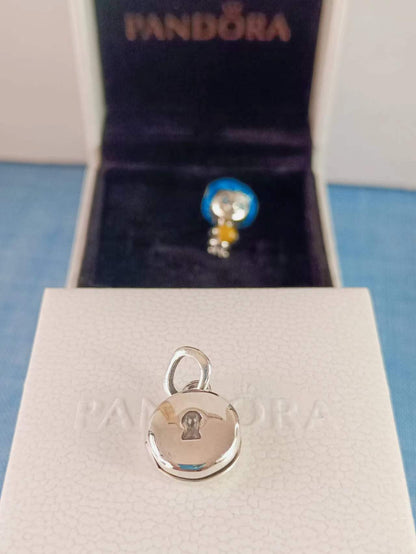 Openable & Engravable Love Locket Dangle Charm Sterling Silver