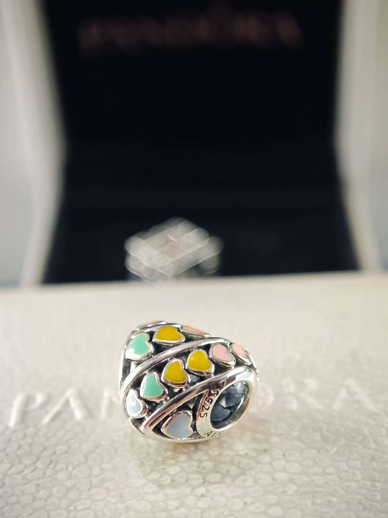 Rainbow Hearts Charm