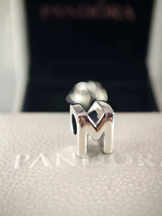 Letter M Silver Charm
