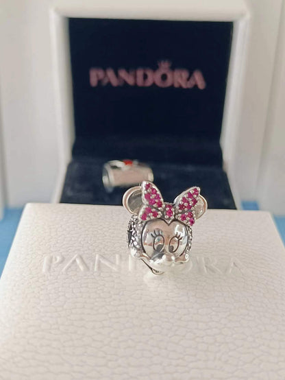 Disney Minnie Mouse Pink Pavé Bow Clip Charm