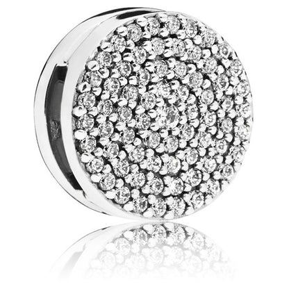 Round Pavé Clip Charm