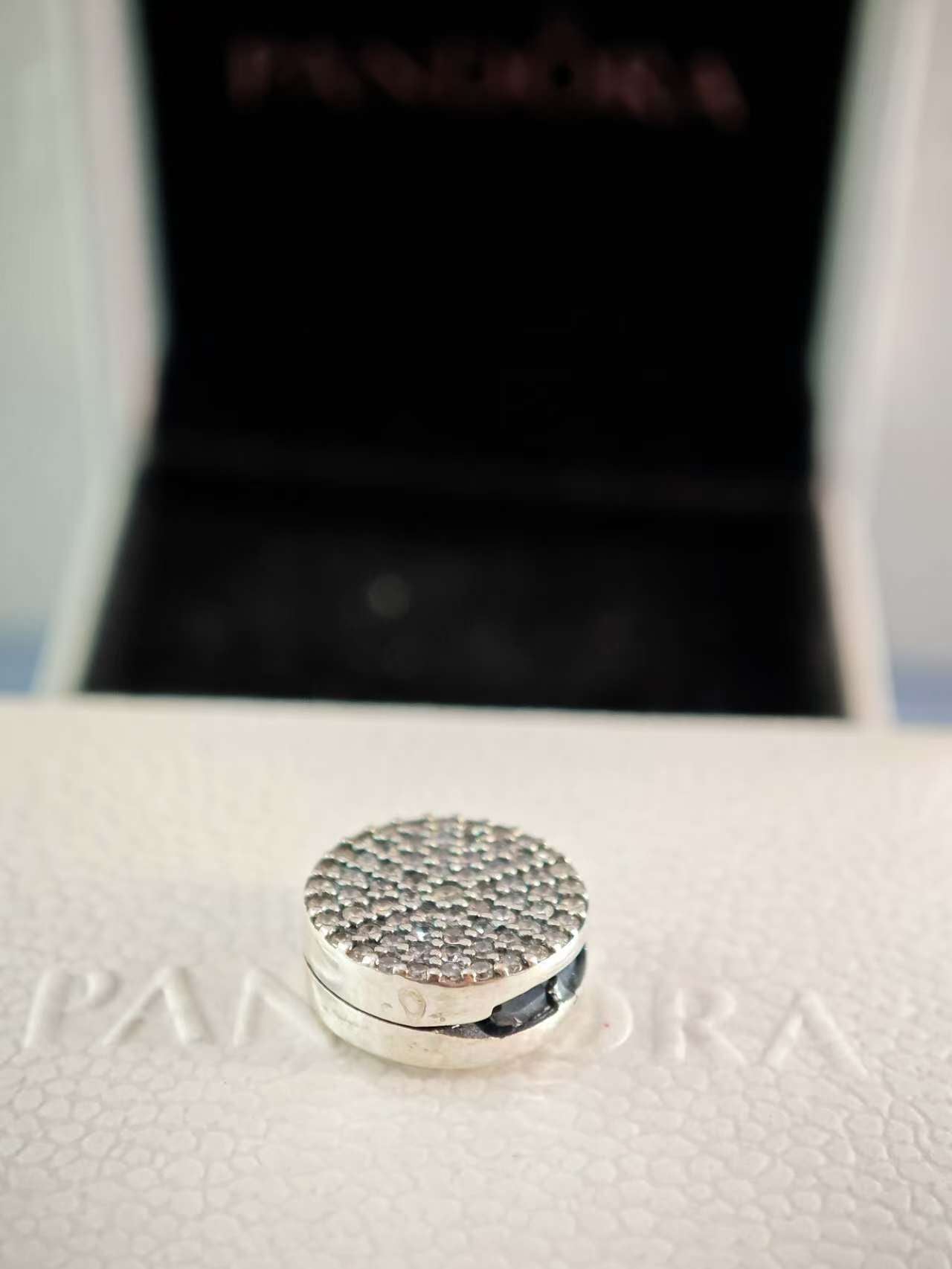 Round Pavé Clip Charm
