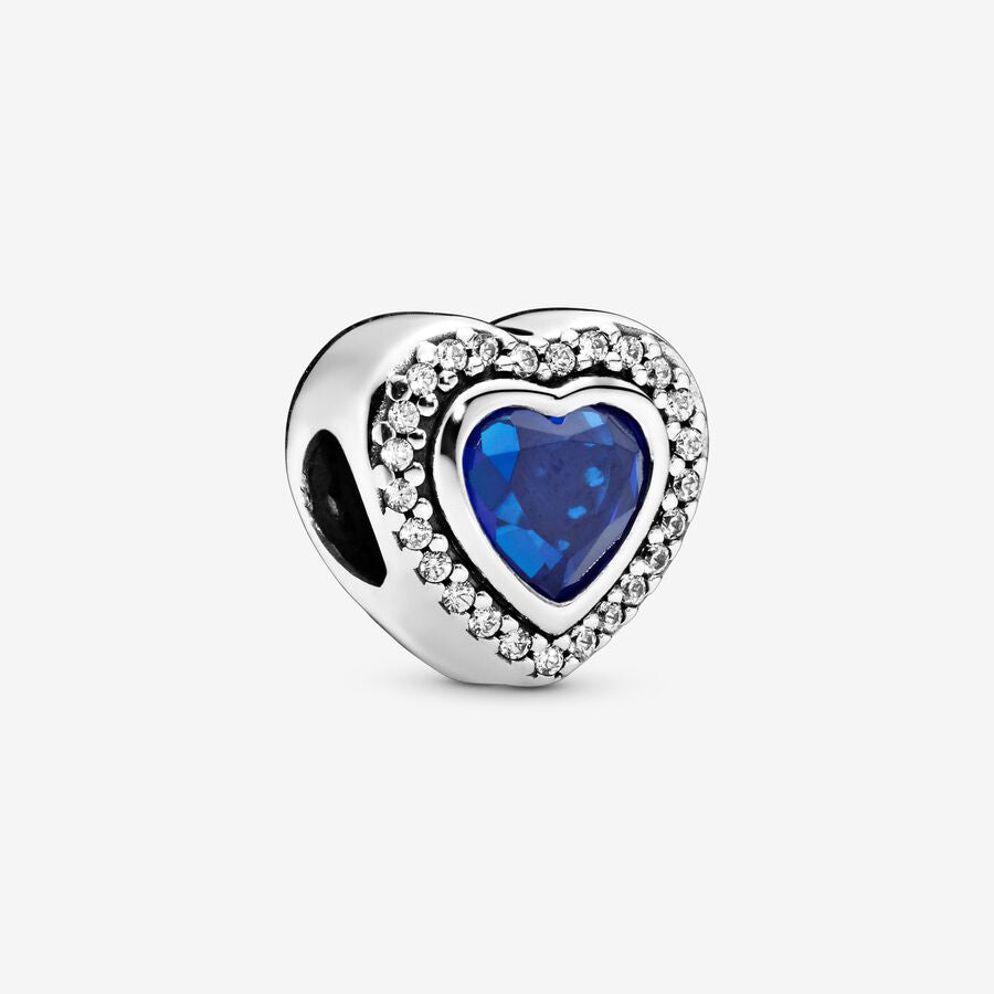 Sparkling Love Charm with Blue Crystal