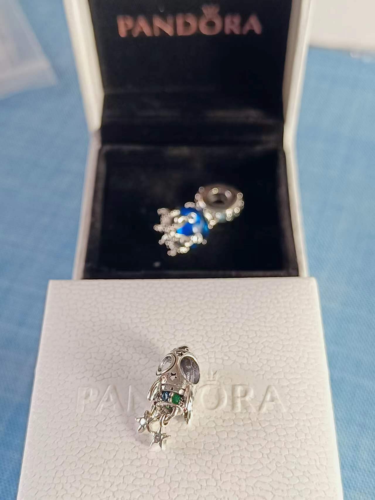 Space Love Rocket Charm