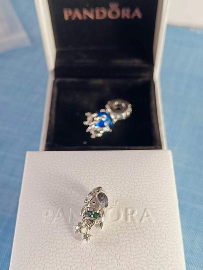 Space Love Rocket Charm