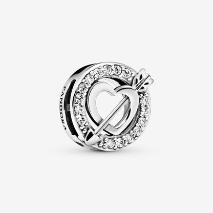 Asymmetrical Heart and Arrow Clip Charm