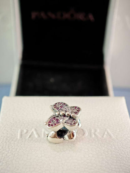 Dazzling Pink Butterfly Charm