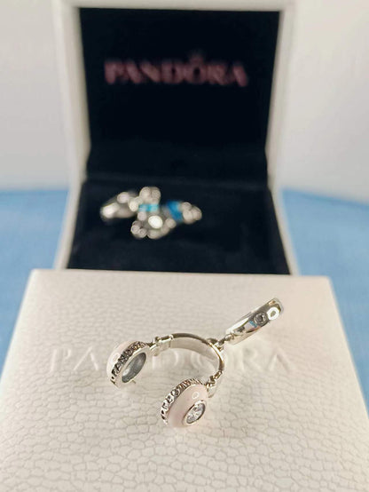 Headphones silver dangle