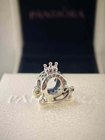 Polished  Crown O Carriage charm