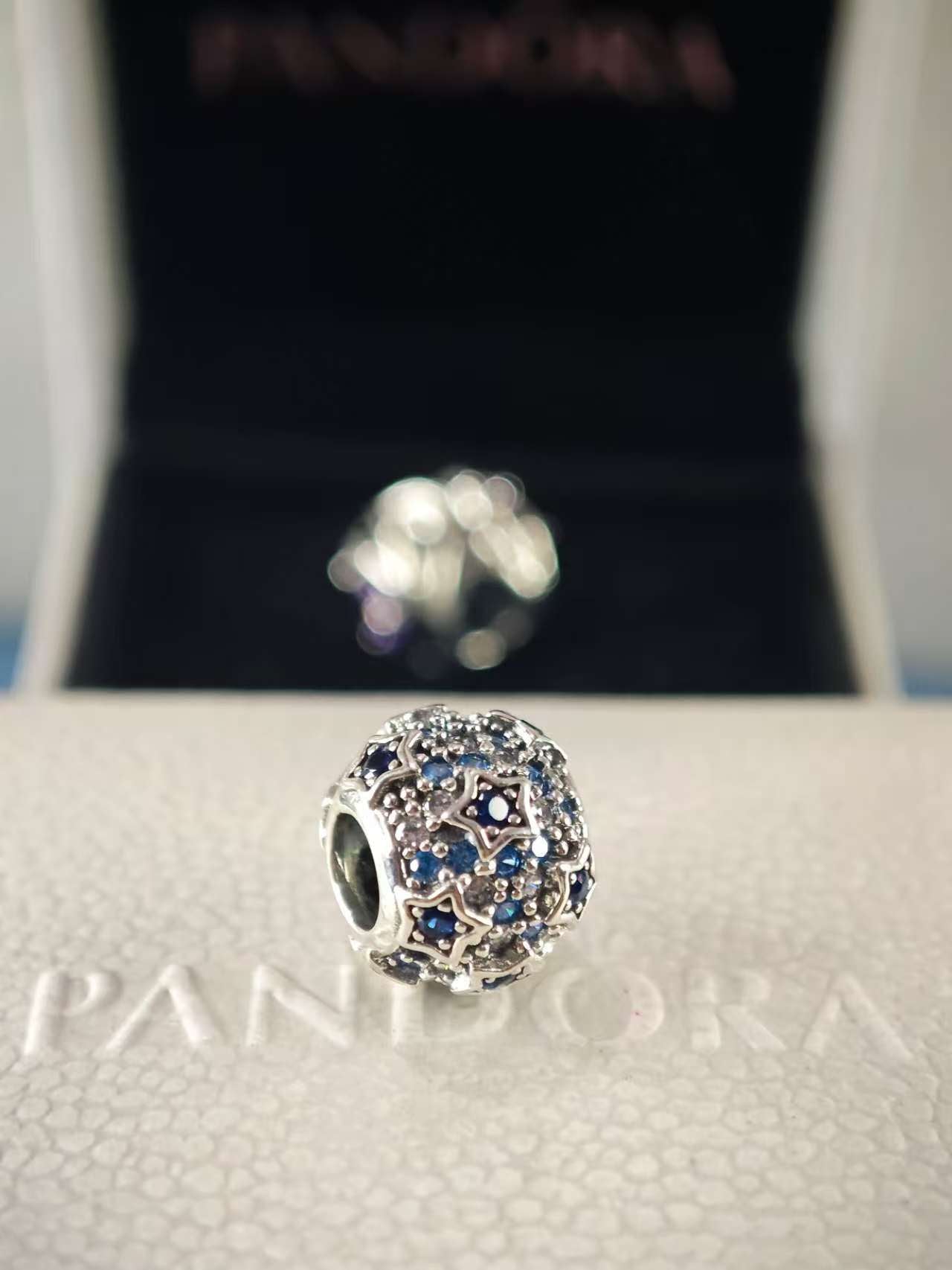 Elevated Stars Blue Pave Charm