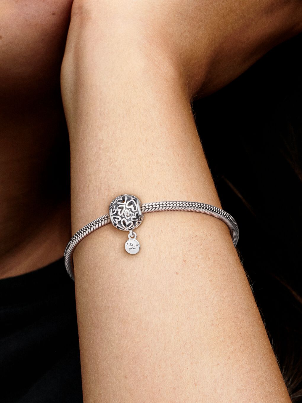 Openwork Love Hearts Charm