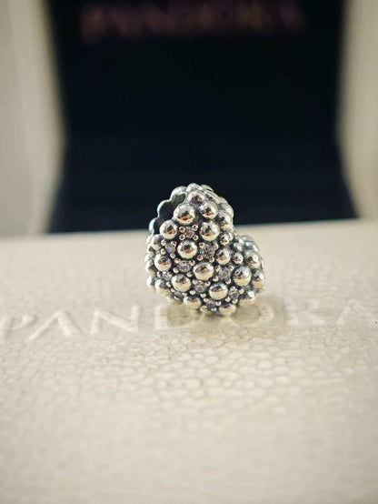 Beaded Sparkling Heart Charm